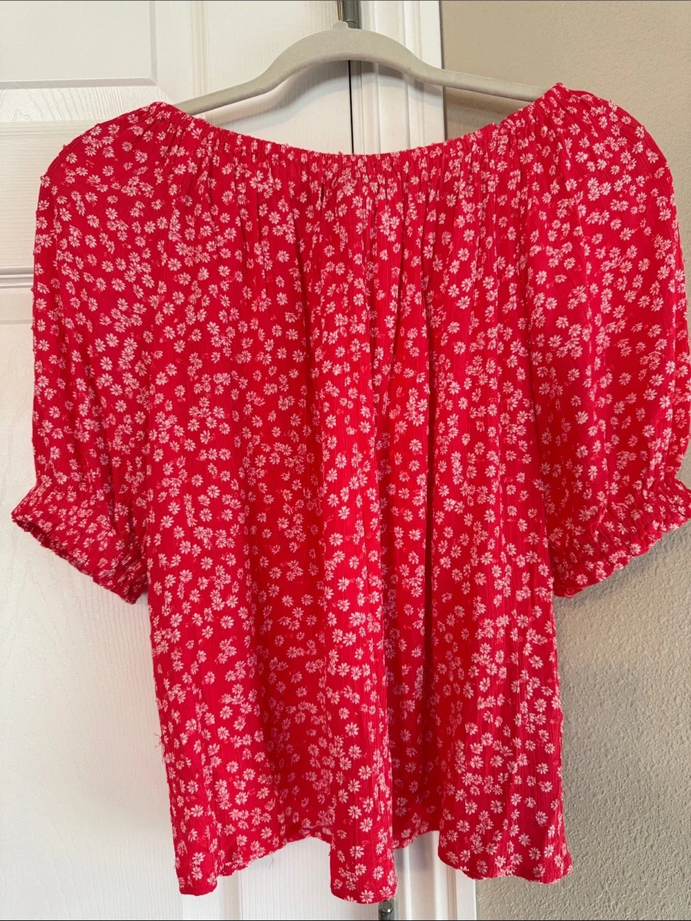 LOFT Bright Floral Puff-Sleeve Blouse